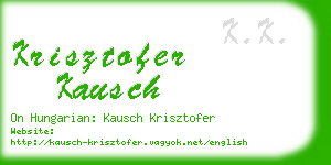 krisztofer kausch business card